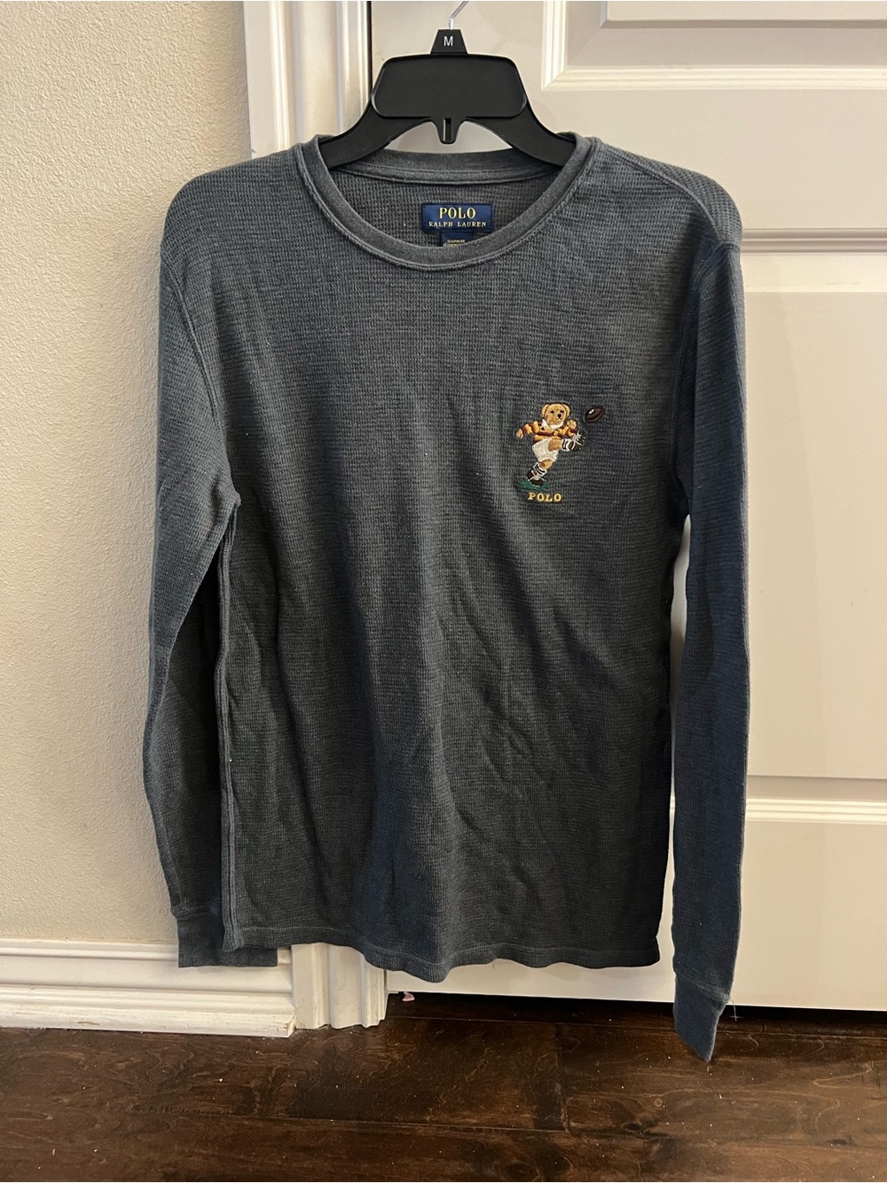Polo by Ralph Lauren Long-Sleeve Waffle Knit Tee with Bear logo